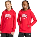 Blusão Infantil com Capuz adidas Codes Collegiate VERMELHO