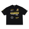 Camiseta New Era Oversize Los Angeles Lakers NBA - Masculina PRETO