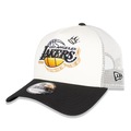 Boné Unissex New Era 9FORTY A-Frame Trucker Los Angeles Lakers NBA Aba Curva BRANCO