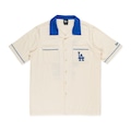 Camisa Manga Curta New Era Los Angeles Dodgers MLB - Masculina OFF WHITE