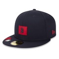 Boné Unissex New Era 59FIFTY Boston Red Sox Club House Aba Reta AZUL