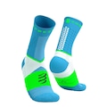 Meia de Compressão  Compressport Ultra Trail Socks V2.0 - Adulto AZUL/VERDE