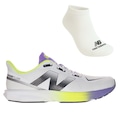 Kit Tênis New Balance Dynasoft Flash V7 e Meia - Masculino BRANCO/ROXO