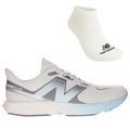 Kit Tênis New Balance Dynasoft Flash V7 e Meia - Feminino BRANCO/AZUL CLA