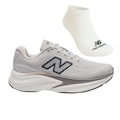 Kit Tênis New Balance Kaiha Road V2 e Meia - Feminino CINZA/BRANCO
