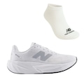 Kit Tênis New Balance Rebel V5 e Meia - Feminino BRANCO/CINZA