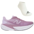 Kit Tênis New Balance Rebel V5 e Meia - Feminino ROSA CLA/BRANCO