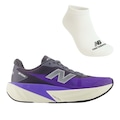 Kit Tênis New Balance Rebel V5 e Meia - Feminino ROXO/CINZA