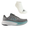 Kit Tênis New Balance More V6 e Meia - Masculino CINZA