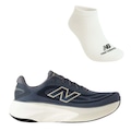 Kit Tênis New Balance More V6 e Meia - Masculino CINZA/AZUL ESC