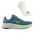 Kit Tênis New Balance More V6 e Meia - Masculino AZUL/VERDE