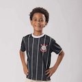 Camisa Corinthians Corinto FutFanatics Infantil PRETO