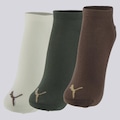 Kit Meia Cano Baixo 3 Pares Puma MARROM