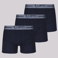 Kit de 3 Cueca Boxer Lupo Anatomic Shape Especial Masculino AZUL ESCURO
