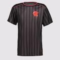Camisa do Flamengo Dry Sublimada Listrada FutFanatics Infantil PRETO