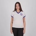 Camisa Bahia Retrô 1988 FutFanatics Feminina BRANCO