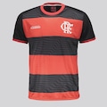 Camisa Flamengo Emoção Listrada FutFanatics Masculina VERMELHO