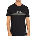 Camiseta Quiksilver Emb Three Logo - Masculina PRETO
