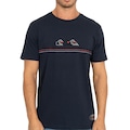 Camiseta Quiksilver Emb Three Logo - Masculina AZUL ESCURO