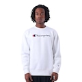 Blusa de Moletom Champion Crewneck Athletic Script - Masculina OFF WHITE