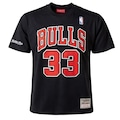 Camiseta NBA Chicago Bulls Pippen 33 Mitchell & Ness - Masculina PRETO