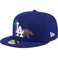 Boné Unissex New Era 59FIFTY Fitted Los Angeles Dodgers State Stitch Aba Reta AZUL