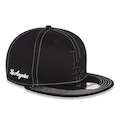 Boné Adulto New Era Los Angeles Dodgers MLB Contrast Aba Curva PRETO