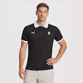 Camiseta Polo Scuderia Ferrari Piquet Puma Masculina PRETO