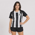 Camisa Santos Mosaico FutFanatics Feminina PRETO
