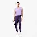 Calça Legging esportiva stretch Ultra-Dry estampada Lacoste Feminina VIOLETA