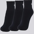 Kit Meia Cano Médio Lupo AM Sport 3 Pares Unissex PRETO