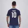 Camisa Argentina Ribbon Marinho 10 Messi FutFanatics Masculina AZUL ESCURO