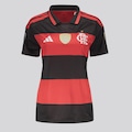 Camisa Flamengo I 2026 Campeão Libertadores 2025 adidas Feminina PRETO