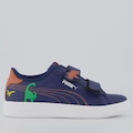 Tênis Infantil Smash 3.0 Dino V PS Puma AZUL ESCURO