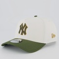 Boné Aba Curva MLB New York Yankees Metallic 940AF Unissex BRANCO