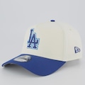 Boné Aba Curva New Era MLB Los Angeles Dodgers Blueberry Cream 940AF Unissex BRANCO