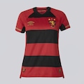 Camisa Sport Recife I 2025 Jogadora Umbro Feminina VERMELHO
