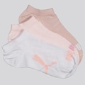Kit Meia Puma Sapatilha 3 Pares Infantil ROSA