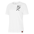 Camiseta Vasco Nike Crest Feminina BRANCO/PRETO