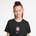 Camiseta Corinthians Nike Crest Unissex PRETO/BRANCO