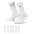 Meia Nike Everyday Elevate Crew (6 Pares) Cano Médio Unissex BRANCO/PRETO