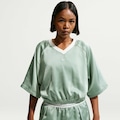 Camiseta Nike Sportswear Woven Feminina VERDE/BRANCO