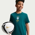 Camiseta Brasil Nike Crest Infantil VERDE/AMARELO