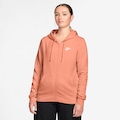 Jaqueta Nike Sportswear Club Fleece Feminina LARANJA/BRANCO