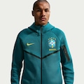 Blusão Brasil Nike Tech Fleece Masculino VERDE/AMARELO