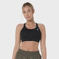 Top ASICS Road Combination Zip Bra Feminino PRETO
