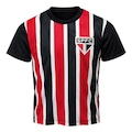 Camisa do São Paulo Exultante Listrada Braziline - Infantil PRETO/VERMELHO