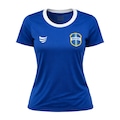 Camisa do Brasil Super Bolla Escudo Clássico - Feminina AZUL