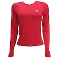 Camiseta Manga Longa Fila Essential - Feminina VERMELHO