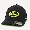 Boné Unissex Quiksilver Domed Logo Flaming Heat Aba Curva PRETO